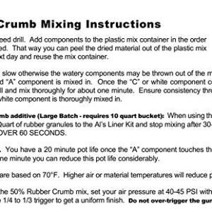 Al's Liner Black Rubber Crumb Granular Additive for Truck Bed Liners and Floor Coatings - 1 Quart - Adds Extra Grip, Texture and Non-Skid Properties (ALS-RC)