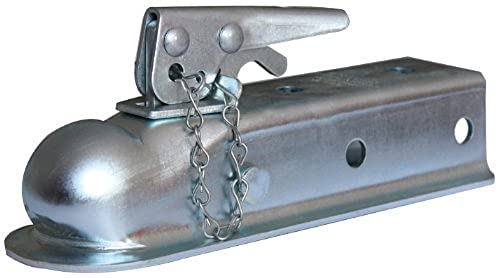 Husky 87073 2" Ball 2" Width Straight Coupler with Chain , Grey