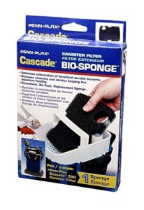 penn-plax cascade 500/350 gph canister filter aquarium bio sponge replacement; 1 pack