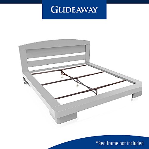 Glideaway X-Support Bed Frame Support System, GS-3 XS Model - 3 Cross Rails and 3 Legs - Strong Center Support Base for Full, Queen and King Mattress, Box Springs, and Bed Foundations