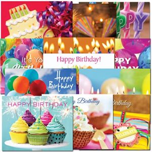 postcards: 60 birthday postcards -12 designs with messages boxed made in usa by cronincards