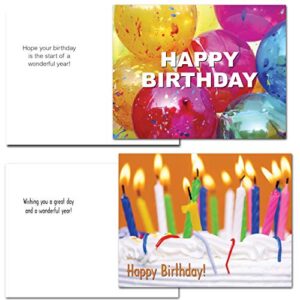 POSTCARDS: 60 Birthday Postcards -12 Designs with Messages Boxed Made in USA by CroninCards