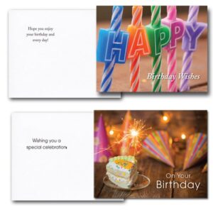 POSTCARDS: 60 Birthday Postcards -12 Designs with Messages Boxed Made in USA by CroninCards