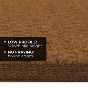 House, Home and More Skid-Resistant Carpet Indoor Area Rug Floor Mat - Toffee Brown - 3 Feet X 3 Feet