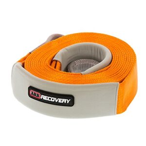 arb arb710lb 3-1/4" x 30' recovery snatch strap minimum breaking strength 24000 lbs kinetic stretch 20% with reinforced eyes and protector sleeves