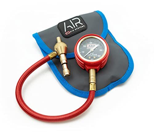 ARB ARB600 E-Z Deflator Kit 10-60 PSI 0-4 BAR Tire Pressure Gauge Rapid Air Down for Offroad Include Recovery Gear Pouch