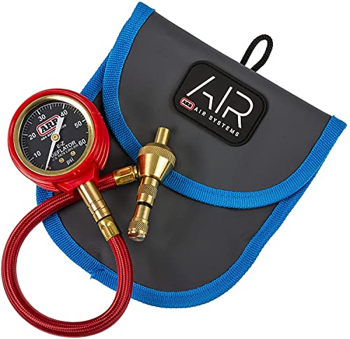 ARB ARB600 E-Z Deflator Kit 10-60 PSI 0-4 BAR Tire Pressure Gauge Rapid Air Down for Offroad Include Recovery Gear Pouch