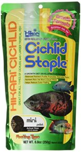 hikari 8.8-ounce cichlid staple floating pellets for pets, mini