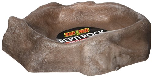 Zoo Med Repti Rock Reptile Water Dish for Fish, X-Small,Black