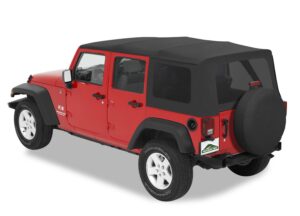 pavement ends by bestop 51201-35 black diamond replay replacement soft top tinted windows-no door skins included-no frame hardware included- 2007-2009 jeep wrangler unlimited
