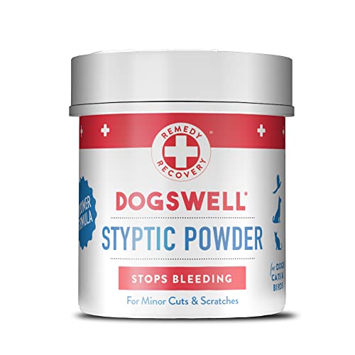 DOGSWELL Remedy+Recovery Styptic Blood Stopper Powder for Dogs & Cats 1.5 oz. Container