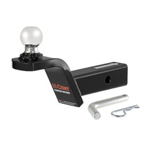 CURT 45152 Fusion Trailer Hitch Mount with 1-7/8-Inch Ball & Pin, Fits 2-Inch Receiver, 5,000 lbs, 2-In Rise