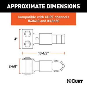 CURT 25329 Channel-Mount Adjustable Trailer Coupler, 2-5/16-Inch Hitch Ball, 12,500 lbs