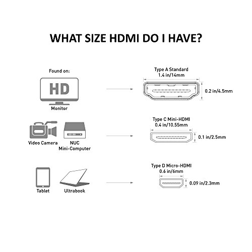 Cable Matters HDMI to Mini HDMI Adapter (HDMI Male to Mini HDMI Female Adapter)