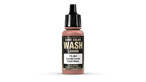 Vallejo Flesh Wash, 17ml, 0.57 Fl Oz (Pack of 1) (VJ73204)