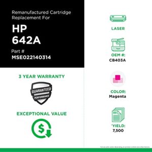 MSE Brand Remanufactured Toner Cartridge Replacement for HP CB403A (HP 642A) | Magenta