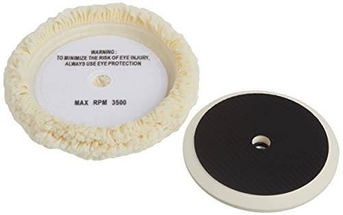 DEWALT Wool Buffing Pad and Backing Pad Kit, 7-Inch (DW4985CL)