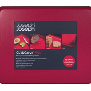 Joseph Joseph Cut & Carve Multi-Function Cutting Board, Large, Red