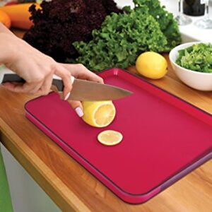 Joseph Joseph Cut & Carve Multi-Function Cutting Board, Large, Red