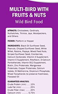 Audubon Park Songbird Selections 11980 Multi Wild Bird Food with Fruits and Nuts, 15 lb