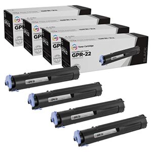 ld compatible toner cartridge replacement for canon gpr22 0386b003aa (black, 4-pack)