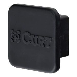 curt 22276 rubber trailer hitch cover, fits 2-inch receiver, black
