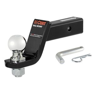 CURT 45042 Trailer Hitch Mount with 2-5/16-Inch Ball & Pin, Fits 2-Inch Receiver, 7,500 lbs, 4-Inch Drop , Black