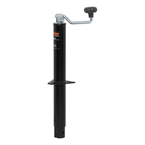 CURT 28255 A-Frame Trailer Jack, 5,000 lbs, 15 Inches Vertical Travel, CARBIDE BLACK POWDER COAT