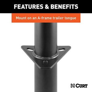 CURT 28255 A-Frame Trailer Jack, 5,000 lbs, 15 Inches Vertical Travel, CARBIDE BLACK POWDER COAT