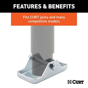 CURT 28270 Trailer Jack Foot, Fits 2-Inch Diameter Tube, Supports 2,000 lbs