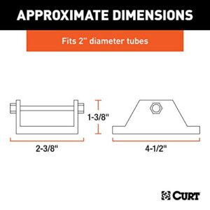 CURT 28270 Trailer Jack Foot, Fits 2-Inch Diameter Tube, Supports 2,000 lbs