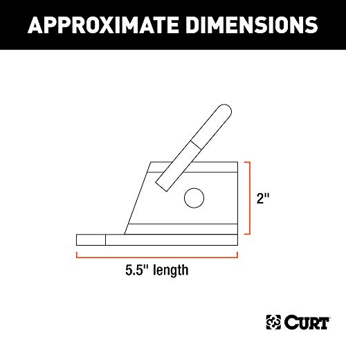 CURT 45006 Bolt-On 2-Inch ATV, UTV Trailer Hitch Receiver Adapter