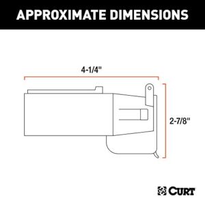 CURT 57720 7-Way RV Blade Vehicle-Side to 6-Way Round Trailer Wiring Adapter with Backup Alarm, Center Pin Brake Lights