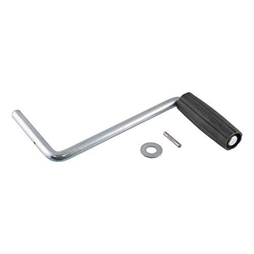 CURT 28959 Replacement Direct-Weld Heavy Duty Trailer Jack Handle for 28575, CLEAR ZINC