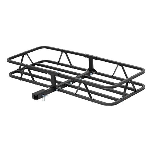 CURT 18145 48 x 20-Inch Basket Hitch Cargo Carrier, 500 lbs Capacity, Black Steel, 1-1/4, 2-In Adapter Shank