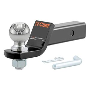 curt 45041 trailer hitch mount with 2-5/16-inch ball & pin, fits 2-inch receiver, 7,500 lbs, 2-in drop