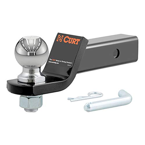 CURT 45041 Trailer Hitch Mount with 2-5/16-Inch Ball & Pin, Fits 2-Inch Receiver, 7,500 lbs, 2-In Drop