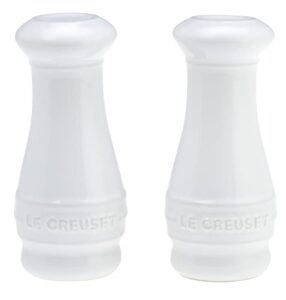 le creuset stoneware salt & pepper shakers set of 2, 4 oz. each, white