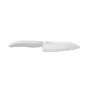 Kyocera Advanced Ceramic Revolution Series 5-1/2-inch Santoku Knife and Y Peeler Set, White