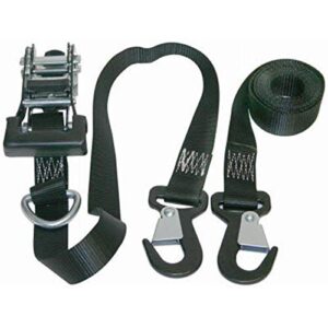 keeper – 1.25” x 8' high tension ratchet tie-down with snap hooks, 2 pack - 1,000 lbs. working load limit