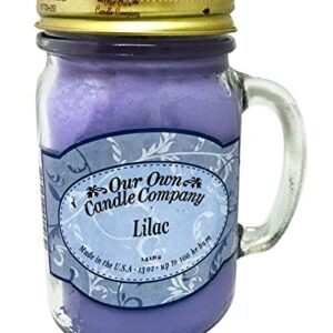 Our Own Candle Company Lilac Scented 13 Ounce Mason Jar Candle