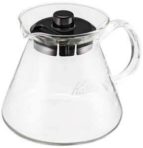 kalita (carita) coffee server i pour over carafe i 500ml (17oz) i pot fits kalita drippers i heat resistant glass i made in japan i, single cup, clear