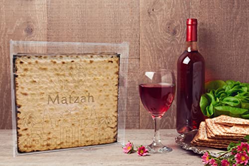 Rite Lite Passover Acrylic Flip Top Matzah Box Decor For Pesach/ Pesach Seder (1 Pack)