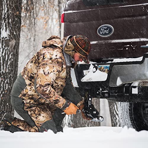 B&W Trailer Hitches Tow & Stow Adjustable Trailer Hitch Ball Mount with Browning Logo - Fits 2" Receiver, Dual Ball (2" x 2-5/16"), 3" Drop, 10,000 GTW - TS10033BB