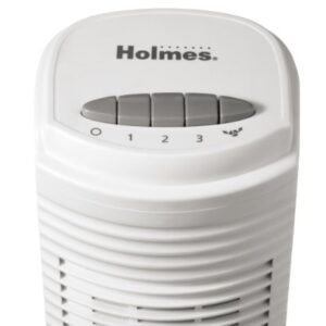 Holmes Oscillating Tower Fan with 3 Speed Settings, 31 Inch, White