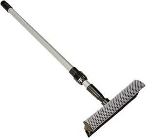 carrand 9046 8" squeegee with 36" steel extendable handle, gray