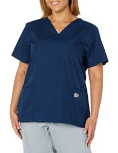 landau scrub zone relaxed fit 2-pocket v-neck scrub top for women 70221