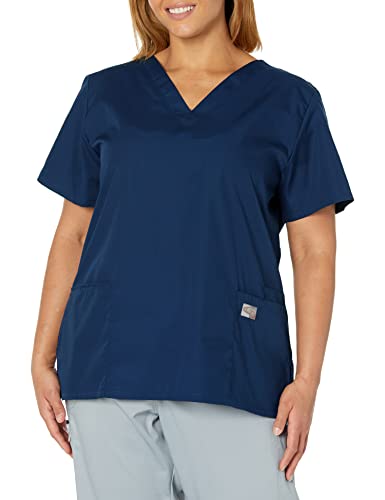 Landau Scrub Zone Relaxed Fit 2-Pocket V-Neck Scrub Top for Women 70221