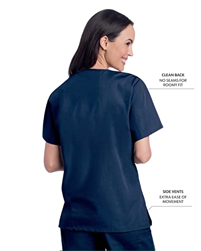 Landau Scrub Zone Relaxed Fit 2-Pocket V-Neck Scrub Top for Women 70221