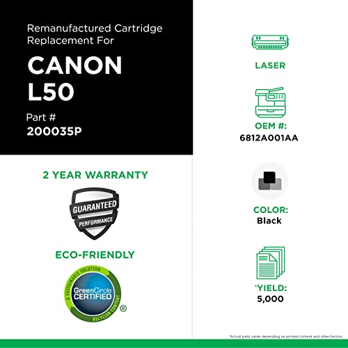 Clover Remanufactured Toner Cartridge for Canon L50 6812A001AA | Black